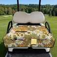 thumbnail image 2 of Xixirimido Quilted Golf Cart Seat Blanket Portable Golf Cart Seat Cover Towel for EZGO Yamaha Club Car & More 2-Seater Carts Foldable for Easy Carry, Retro Hippie Daisy, 2 of 8