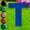 Black, variant on 20 x 15 in. Letter T Yard Sign, Blue
