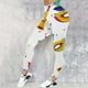 thumbnail image 1 of MKLEKYY Pantalones deportivos para mujer, pantalones deportivos informales con estampado de plumas coloridas y Carnaval para mujer, mallas de moda para Yoga, 1 of 3
