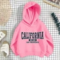 thumbnail image 2 of WOYY Toddler Girl's Sports Hoodie California Print Pullover Hooded Sweatshirt Coat, 2 of 3