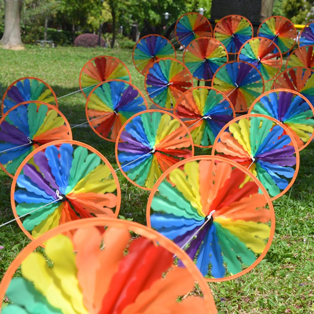 Tebru Rainbow Windmill Garden Outdoor Indoor Lawn Party Decoration Kids