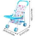 thumbnail image 4 of LAICAIW Baby Doll Stroller, Realistic Doll Stroller, Doll Stroller for Kids Foldable Baby Doll Stroller, Foldable Baby Stroller for Dolls, Pretend Play Kids Toys, Play Stroller with Comfortable Hand, 4 of 7