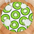 thumbnail image 2 of Kiwi Print Round Elastic Tablecloth - 100% Waterproof Fitted Table Cover with Windproof Elastic Edge, Scratch-Resistant Spill Proof Dining Tablecloth for Outdoor, Picnic, Parties, 2 of 5