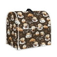thumbnail image 3 of ZIATUBLES Kitchen Mixer Dust Cover Comfort Polyester Decor Cover Compatible with 6-8 Quart Multi-Functional Home Accessories with Front Pockets, Coffee Croissant Dark Brown, 3 of 7