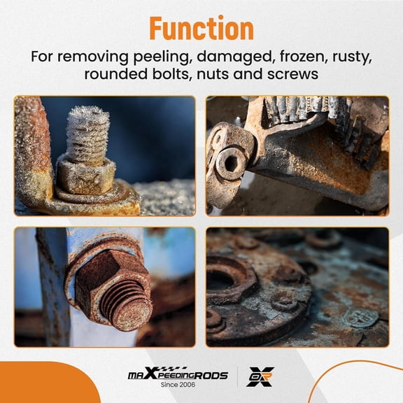 22 Piece Bolt Nut Extractor Set, 1/2" and 3/8" Drive  Lug Nut Remover Socket Tool for Damaged Stripped  Nuts Screws