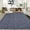 Blue, variant on 2' x 6' Washable Runner Rugs, Distressed Modern Abstract Office Carpet Low Pile Rug Non Slip Farmhouse Floor Cover, for Entryway Kitchen Bedroom, Black