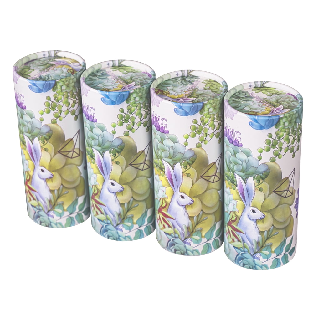 Facial Tissue RONGCHUANG 4 Packs, 150 Count Tissues Per Tube Portable Cylinder Box Roll for Office Car Home,Plants