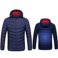 thumbnail image 2 of Chaqueta con calefacción USB, abrigo eléctrico ligero con capucha, chaqueta de senderismo para esquí al aire libre, sin banco de energía, 2 of 8