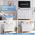 thumbnail image 4 of QinaQin Seven-Drawer Wardrobe Is a Modern, Minimalist Wooden Storage Unit with Gold Handles. It Boasts a Large Capacity and Is Suitable for Use In Closets, Hallways, Living Rooms, and Entryways, 4 of 9