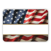 Avery American Flag with Gold Frame Name Badges, 2-1/3" x 3-3/8", 80ct