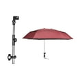 thumbnail image 2 of LOVIVER Parapluie de Chaise avec Pince Parapluie Réglable Protection Solaire Portable Rouge Double Couche, 2 of 8