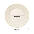 thumbnail image 2 of Balsa Circle 10 Ivory 10" Round Disposable Plastic Salad Dinner Plates Gold Swirl Design Trim Party Decorations, 2 of 8