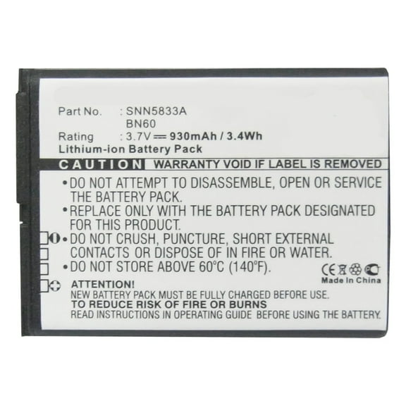 Batteries N Accessories BNA-WB-L3900 Cell Phone Battery - Li-ion, 3.7, 930mAh, Ultra High Capacity Battery - Replacement for Motorola BN10, SNN5833 Battery