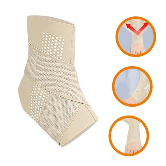 YuanGuangQ Silicone Ankle Support Brace, Adjustable Joint Stabilizer for Sports Protection Support, Protective Support Gear for Home Gym Fitness Outdoor Sports Daily Wear Use