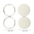 thumbnail image 2 of Unique Bargains 1 Pc Circular Makeup Mirror for Travel Vacation Beige PU ABS Glass, 2 of 5