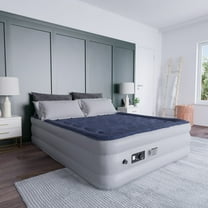 Emma   Oliver 18" Raised Inflatable Air Mattress with Internal Electric Pump, Queen Size