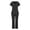 Black, variant on CIENVNSTG Scrub Sets Women V Neck Short Sleeve Scrub Tops Soft Stretch Solid Color Straight Leg Pants Black XL