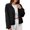 Black, variant on Womens Raincoat Style Drawstring Hooded Crop Jacket - Loose Long Sleeve Casual Blue XXL