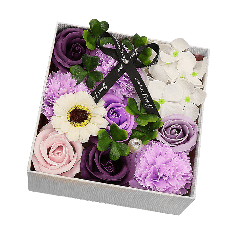 Flower Gift Box Fake Flower Box Decoration Jewelry Organizer for