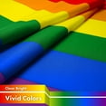 thumbnail image 6 of G128 3 Pack: LGBT Rainbow Pride Flag | 3x5 Ft | LiteWeave Pro Series Printed 150D Polyester | Indoor/Outdoor, Vibrant Colors, Brass Grommets, Thicker and More Durable Than 100D 75D Polyester, 6 of 7