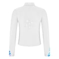 thumbnail image 4 of Alvivi Kids Girls Athletic Sport Jacket Long Sleeve Zipper Figure Ice Skating Coat Top Gymnastic Outerwear White 4, 4 of 7