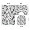 thumbnail image 3 of Light Color Butterfly Leaf Pattern Bathroom Rugs Sets 3 Piece,Toilet Cover Set,Absorbent Non Slip Bathroom Mats Sets with U-Shaped Contour Rug Toilet Rug Set, 3 of 5