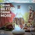thumbnail image 5 of Mayu Swirl Water Pitcher Glass Carafe with Graystone Colored Porcelain Base Vortex Technology 51 oz, 5 of 9