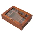 thumbnail image 4 of Wooden Watch Display Box with Transparent Lid Vintage Rings Earrings Showcase Multifunctional Portable Stackable Women Suppiles (9 grids), 4 of 6