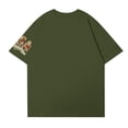 thumbnail image 3 of Dweltoz 250th Anniversary Usa Shirt Women's Usa Print Casual Tops Short Sleeve Oversized Tshirts Summer 250 Year Anniversary Usa Solid Crew Neck Tees,Army Green 4XL, 3 of 4