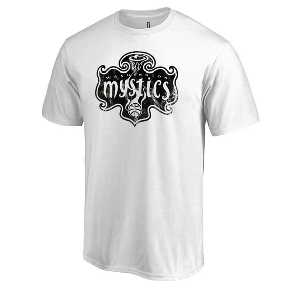 Men's White Washington Mystics Marble T-Shirt