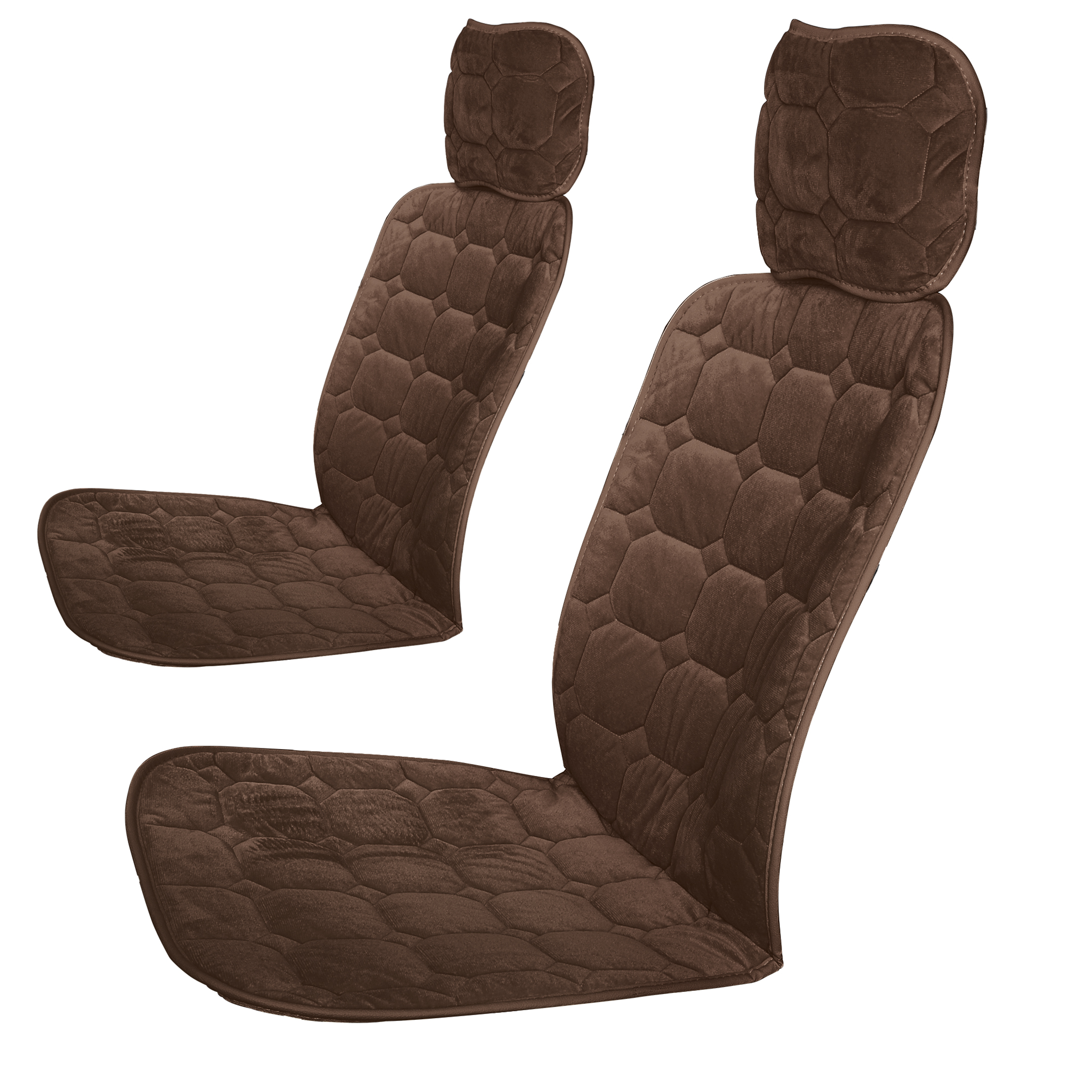 Plush Quilted Car Seat Cushions with Securable Straps