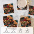 thumbnail image 5 of XMXY Drink Coasters with Holder for Coffee Table, Abstract Geometric Brown Boho Absorbent Ceramic Cups Coaster Sets 6 Pack, 4 Inches Square, 5 of 9