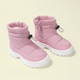 thumbnail image 6 of XXWXYD Toddler Boota Zipper Cold Adhesive Plus Velvet Children's Snow Boots Korean Thick Boys and Girls Warm Cotton Boots for Simple Casual Non Slip Breathable Shoe(4-4.5 Years,Pink), 6 of 6