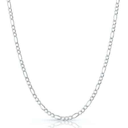 925 Sterling Silver 4MM Figaro Link Chain Necklaces, Solid 925 Italy, Next Level Jewelry