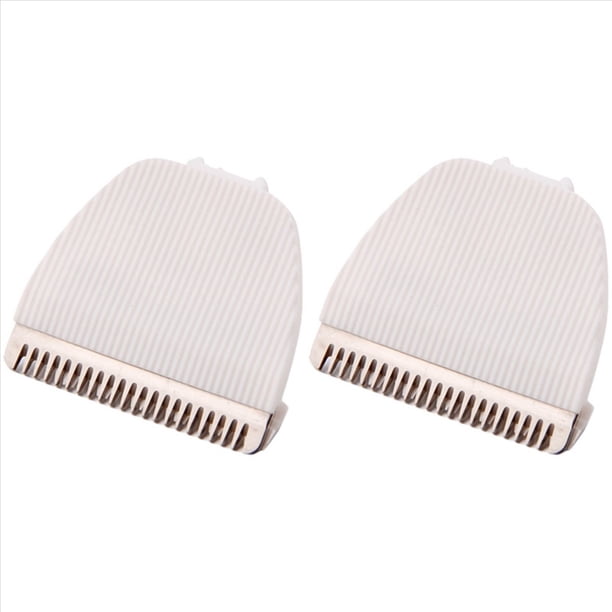 2X Cuchillo Afilado con Cabeza de Hoja de Cerámica para Cortadora de Cabello Easy , Apto para Cortadora de Niños Adultos HK668A 500A 610 Y218, Blanco