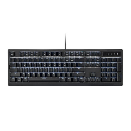 Monoprice Brown Switch Full Size Mechanical Keyboard - Backlit - Black | Ideal for Office Desks, Workstations, Tables - Workstream