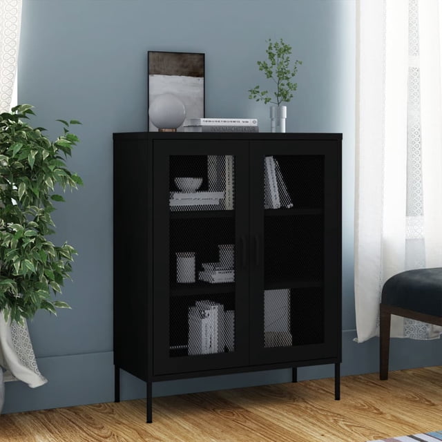 vidaXL Armoire de Rangement Noire 80x35x101,5 cm Acier