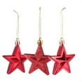 thumbnail image 6 of Raindrops Red Christmas Star Ornaments Hanging Decorations Plastic 18 Pieces Holiday Tree Decor, 6 of 8