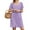 Light Purple, variant on Avidlove Women Button Down Nightgown Short Sleeve House Coat with Pocket Print Sleepwear House Dress