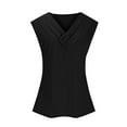 thumbnail image 4 of Tank Tops for Women Summer T Shirt Button Up Tunic Shirts V Neck Sleeveless Blouse Loose Vest Tops Regular-Fit Comfortable Basic Tee Top Casual Blouse Going Out Elegant Tops, 4 of 6