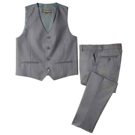 Lined Two Button Suit - Spring Notion Big Boys' Two Button Suit, Grey