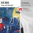 thumbnail image 4 of Christmas Tree Deer Kitchen Curtains Winter Window Curtains Over Sink Set of 2, Cute Santa Reindeer Rod Pocket Short Tier Curtains for Kitchen, Blue Christmas Small Kitchen Decor (26x36 Inch), 4 of 6