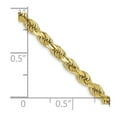 thumbnail image 2 of 10k Yellow Gold Solid 3mm Sparkle Cut Rope Chain 18 Inch Lobster Claw - Chain Necklace for Women and Men, 2 of 2