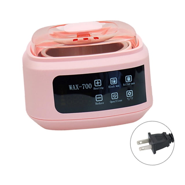 Calentador de eléctrico para depilación de mujeres y hombres, compacto y resistente, con control de temperatura para rostro, piernas brazos. Rosa