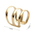 thumbnail image 5 of UDIYO 1Pc Ear Clip Cuff Simple Dual Use Women Adjustable 3-ring Hollow Finger Ring for Shopping Travel, 5 of 7