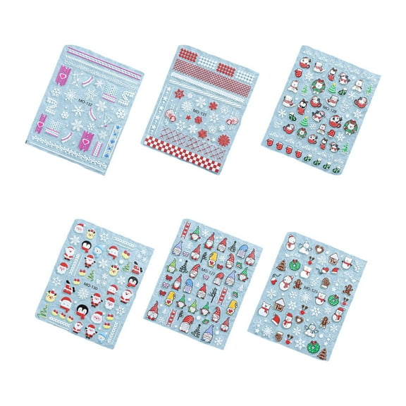 Vaveren 12 Pieces Christmas Nail Art Charms Christmas New Year Nail Charms for Women