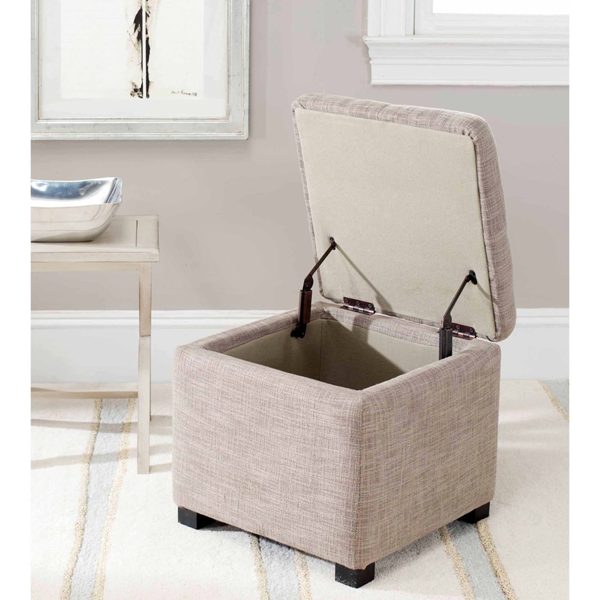 Safavieh Madison Rustic Solid Flip Top Square Storage Ottoman