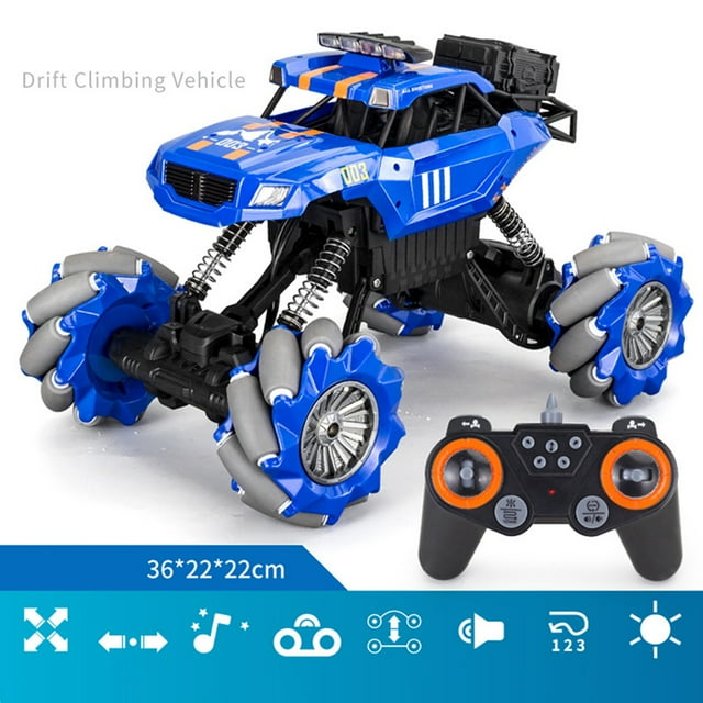 Remote Control Off-road Vehicle Four-wheel Drive High-speed Climbing Dumper Stunt Car Rollover Racing Car Toy For Boys