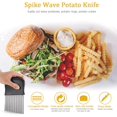 thumbnail image 4 of Corrugated Blade Knife, 2 Pieces Stainless Steel Corrugated French Fries Cutter, Corrugated Vegetable Cutter For Kitchen French Fries Tool, Fruits, Vegetables, Carrots, 4 of 5
