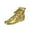 Gold, variant on Woobling Womens Dancing Boot Lace Up Dance Ankle Boots Split Sole Ballet Shoes Soft Booties Slippers Training Comfort Jazz Yoga Shoe Gold 2Y